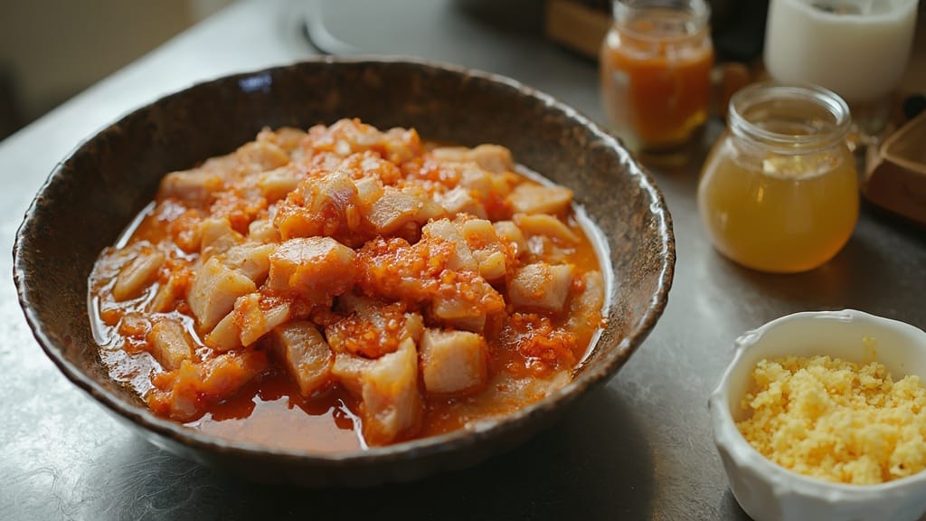 마파두부 재료 준비하기