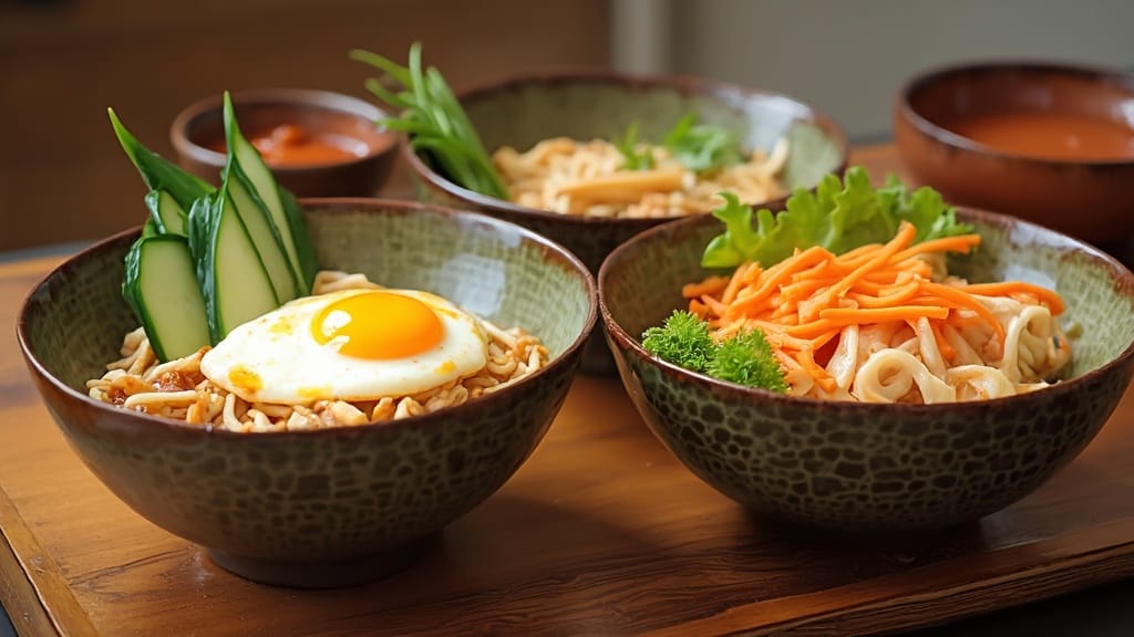 잔치국수 고명과 양념