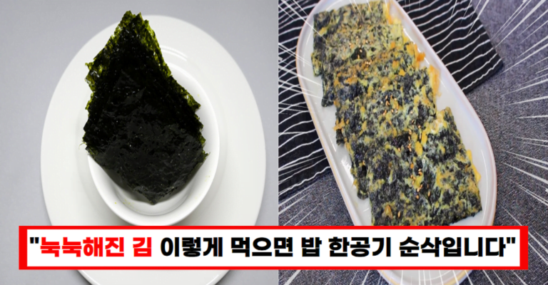 “눅눅해진 김 제발 버리지 마세요”집 나간 아이도 밥 세그릇 먹는다는 김전 레시피