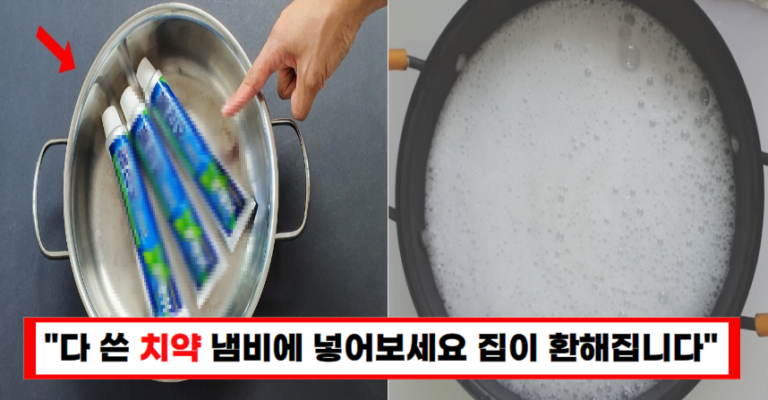 “다 쓴 치약 버리지 말고 냄비에 넣어보세요” 엄마가 이것보고 놀래서 쓰러졌습니다(+7가지 활용팁)