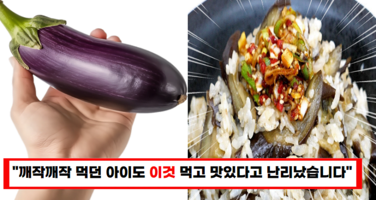 “결국 밥솥까지 다 긁어 먹었습니다” 한번 맛 보면, 다음날 가지 또 사러간다는 가지밥 레시피