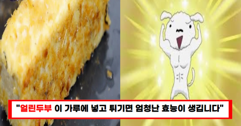 “운동 없이도 근육을 키우는 놀라운 방법” 두부와 이가루만 넣으면 됩니다!