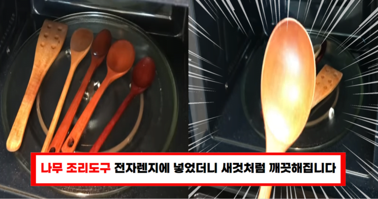 “나무 조리도구 이렇게 세척했더니 득실득실 세균이 사라지고 건강도 좋아지네요”
