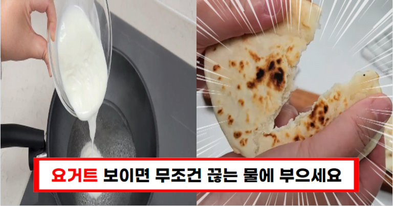 “끓는 물+요거트만 있으면 됩니다” 오븐 없어도 만들 수 있는 초간단 플렛브레드 레시피