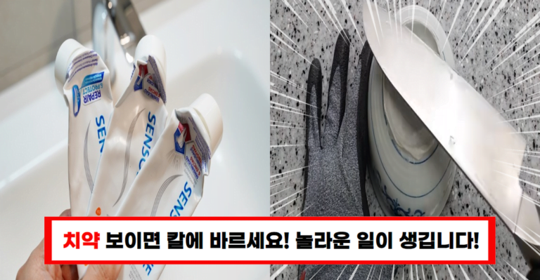 “20년 칼질 베타랑도 놀랐습니다” 식칼에 치약만 발라도 식칼이 새것처럼 됩니다!