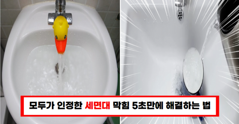 “세면대 막힘 뚫기 이것보다 확실한 방법은 없습니다”