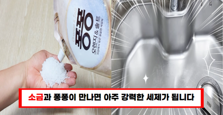 “세제에 소금을 섞으면 퐁퐁보다 더 강력한 세제가 탄생합니다”