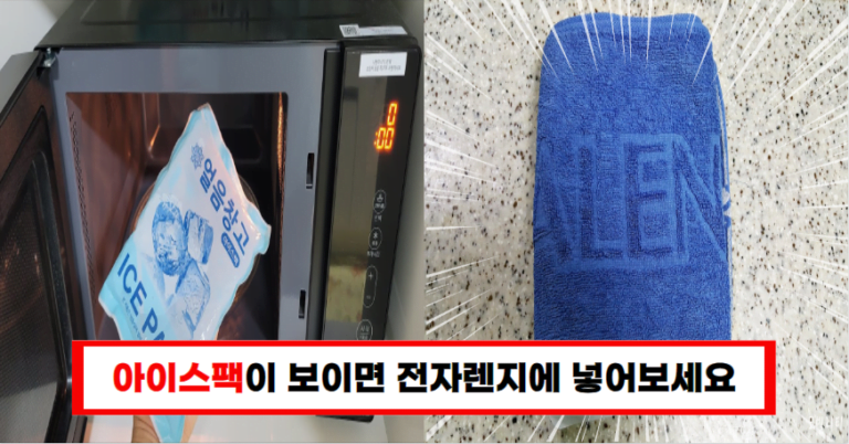 “처치곤란 아이스팩 보이면 전자레인지에 넣으세요” 따뜻한 핫팩으로 내 몸을 녹여줍니다