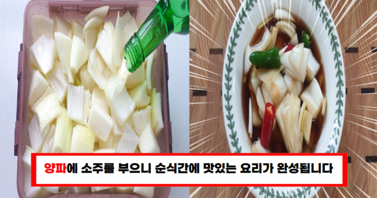 “양파+소주=맛있는 요리? 이 놀라운 조합 확인하세요!”