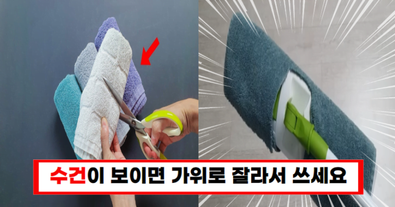 수건을 잘라서 사용하라구요? 이걸 왜 몰랐을까 수건의 놀라운 활용법(+3가지)