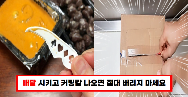 “배달 용기 커팅칼 버리지 마세요, 놀라운 활용법을 알려드립니다!”