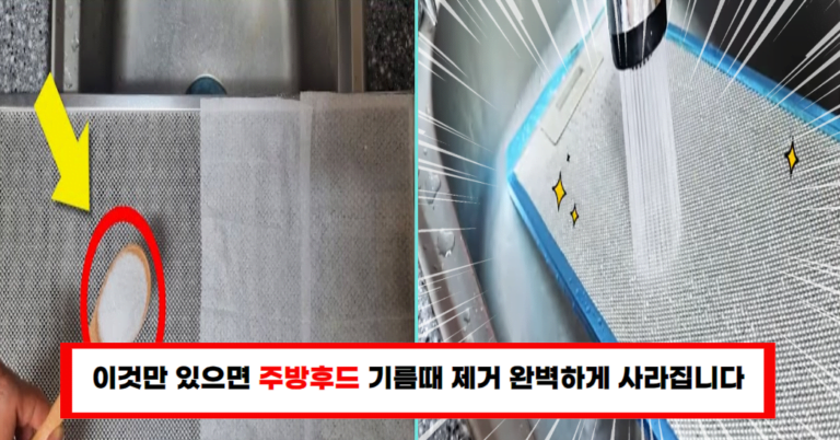 ‘이것’ 한 스푼이면 끝! 주방 후드 기름때, 30초 만에 완벽 해결