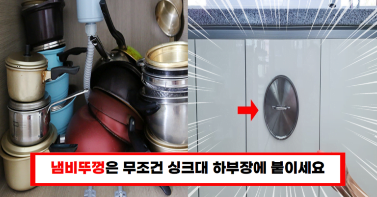 싱크대 하부장 활용법, 온 가족이 인정합니다