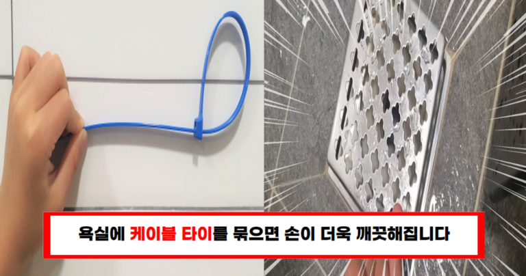 욕실에 케이블 타이를 꽂으면 놀라운 효과가 생깁니다!