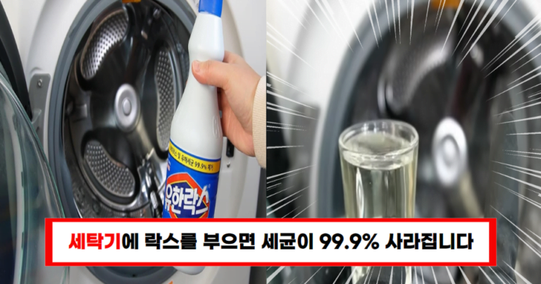 세탁기 락스 한 방울로 수건의 세균 걱정 끝, 옷은 더 하얗게!