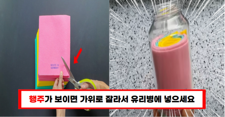 가위로 행주를 자르는 이유? 생활을 바꾸는 행주 활용법 3가지 공개!