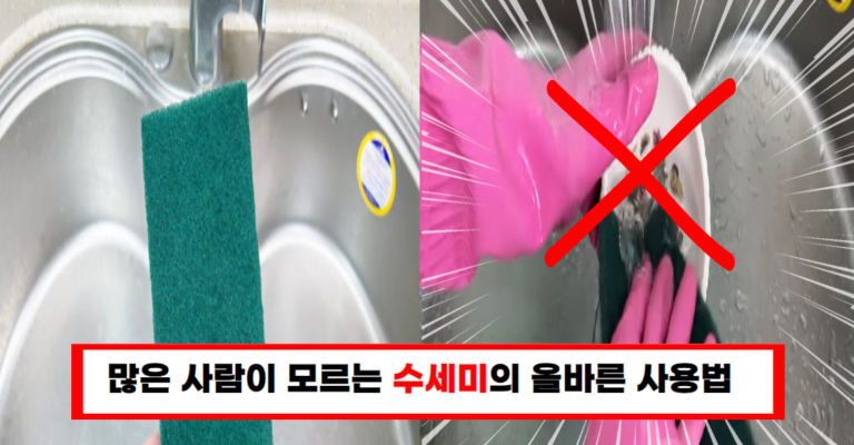 헉! 이 수세미로는 안 돼요 사장님이 알려준 수세미 올바른 사용법