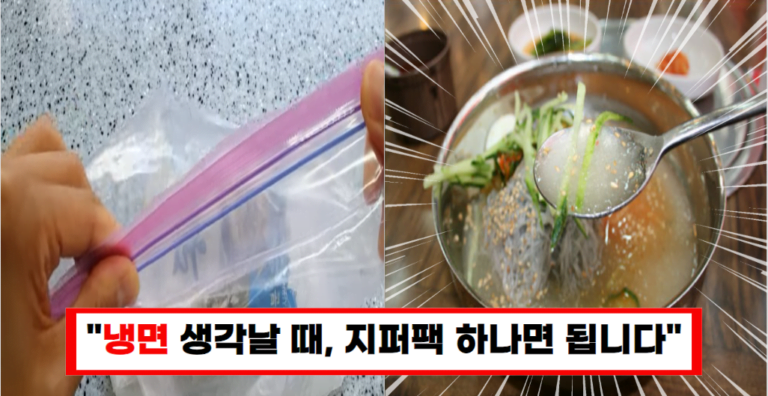 “지퍼백만 있으면 OK! 살얼음 냉면 손쉽게 만드는 비법”