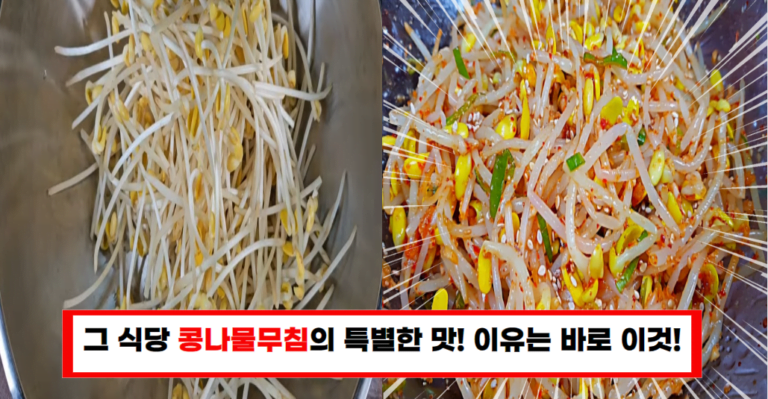 “그 식당 콩나물무침, 유난히 맛있었던 비법 공개!”