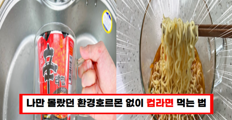환경호르몬 걱정 없이 컵라면 먹는 방법
