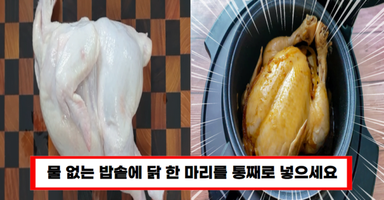 “물 없이 밥솥으로 만드는 촉촉한 통닭 요리 비법!”