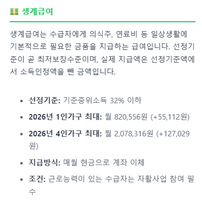 기초생활수급자 혜택 알리미 사용법 가이드